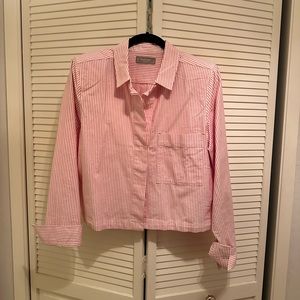 Everlane Organic Cotton cropped button down - size 12